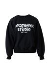 Studıo Baskılı Sweatshirt-Siyah